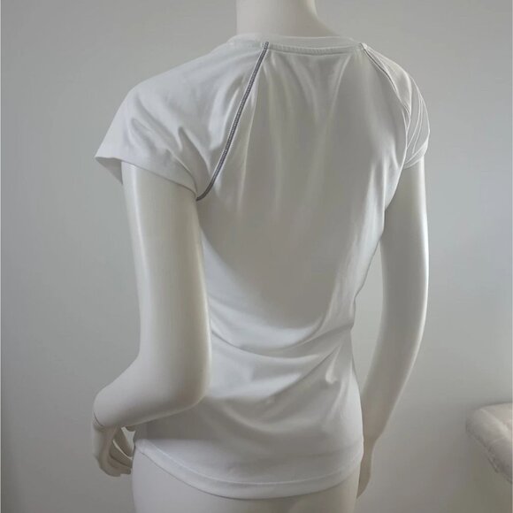 Champion Activewear White Short Sleeve Round Neck Running Pullover Tee Sizes S - Picture 3 of 11